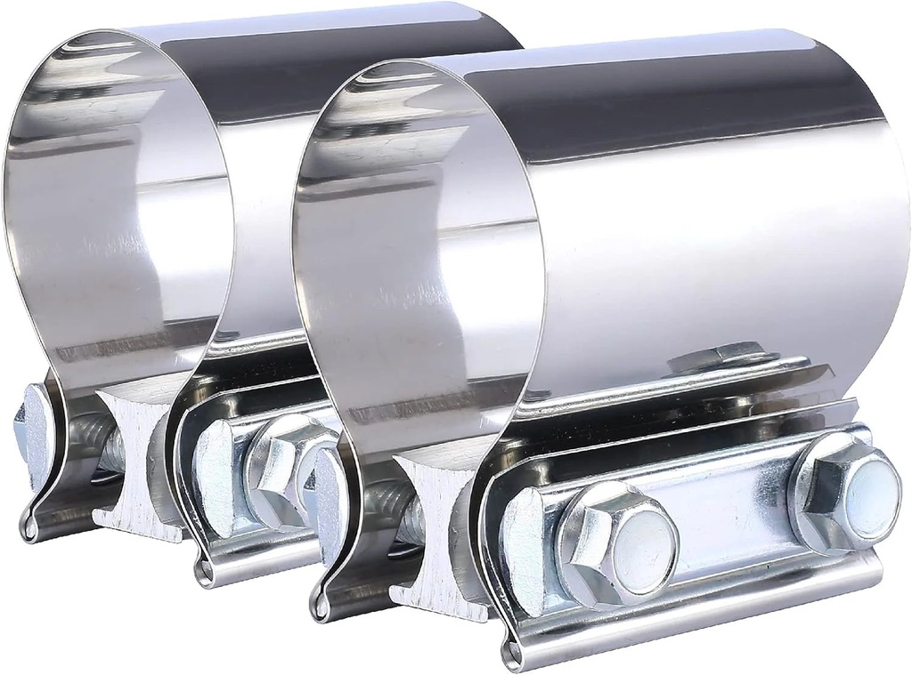 FGJQEFG 4" Butt Joint Exhaust Clamp Muffler Clamp Repair Stainless Steel Pipe Joint