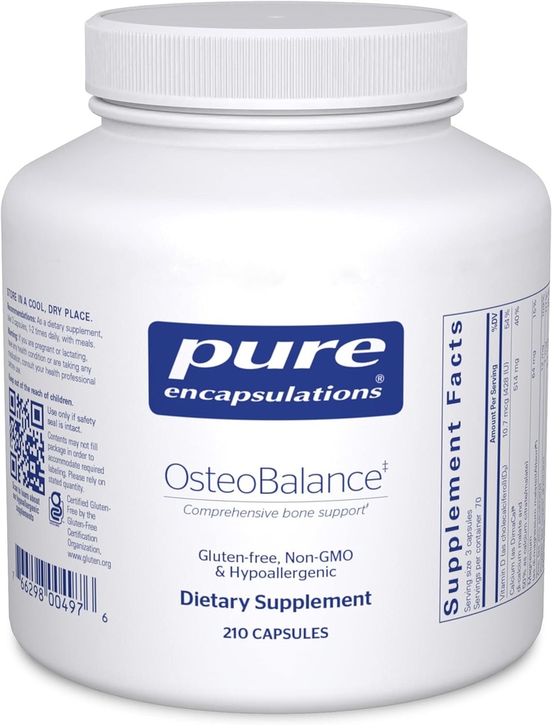 Pure Encapsulations Osteobalance | Hypoallergenic Supplement to Promote Calcium