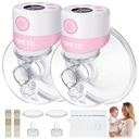 TSRETE Double Wearable Breast Pump, Electric Hands-Free Breast Pumps with 2 Mode