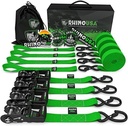 RHINO USA Ratchet Straps Tie down Kit, 5,208 Break Strength - (4) Heavy Duty Rac
