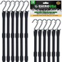 RHINO USA Bungee Cords with Hooks - Heavy Duty Outdoor 28Pc Assortment with 4 Fr