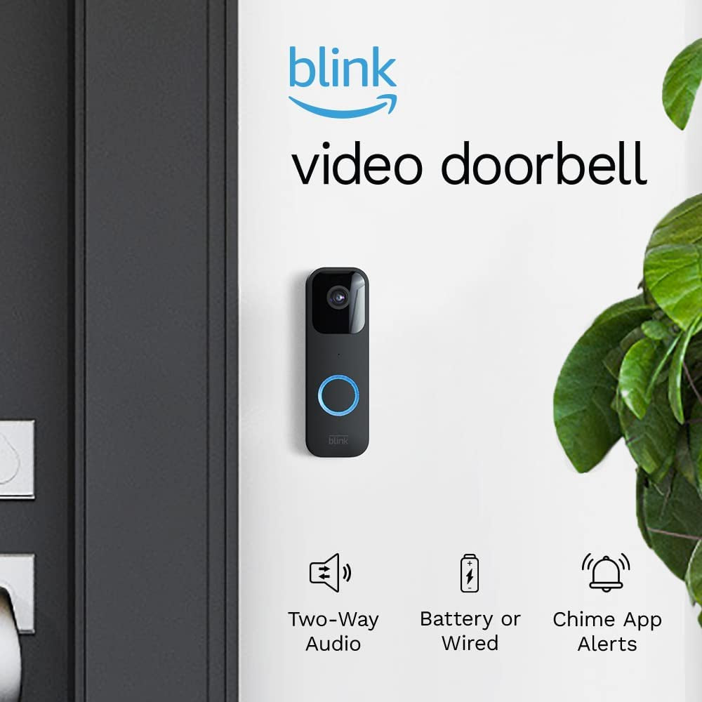 (Black) Blink Video Doorbell | Two-Way Audio, HD Video, Motion and Chime App Ale