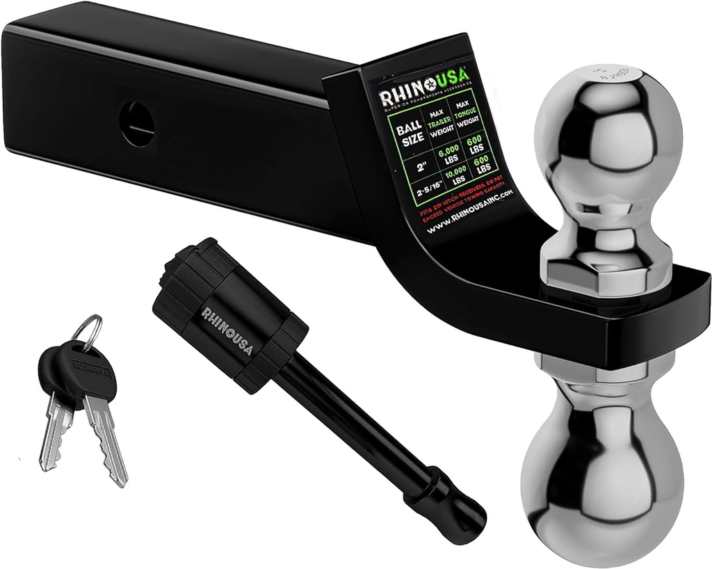 (Fits 2-Inch Receiver) - Heavy Duty Reversible Tow Hitch for 2 Inch and 2 5/16 T