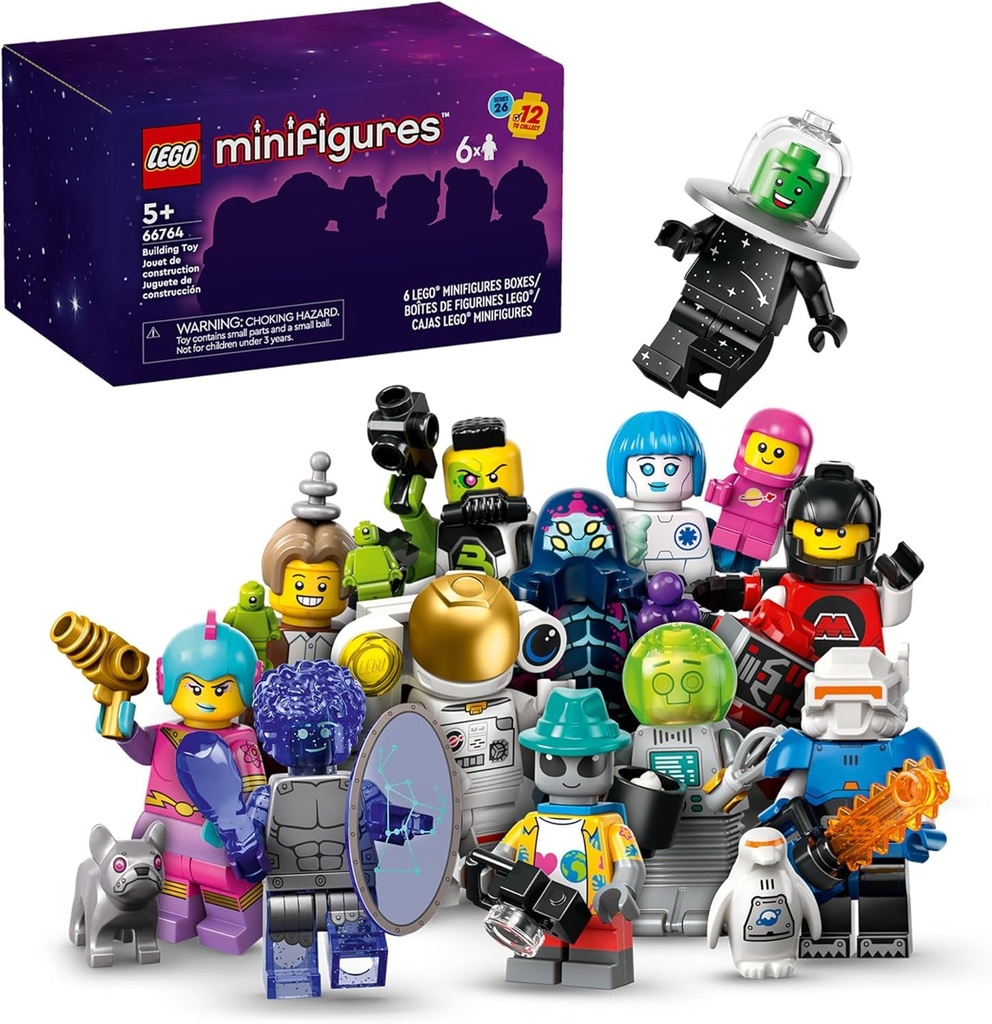 LEGO Minifigures Series 26 Space 6 Pack, Multi Pack of Collectible Minifigures F