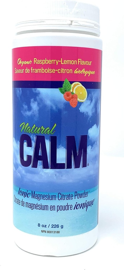 Natural Vitality Raspberry Lemon Natural Calm Ionic Magnesium Citrate Powder, 8