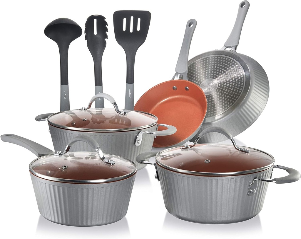 Nutrichef Nonstick Cookware Excilon |Home Kitchen Ware Pots & Pan Set with Sauce