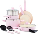 Greenlife Soft Grip Healthy Ceramic Nonstick 12 Piece Cookware Pots and Pans Set