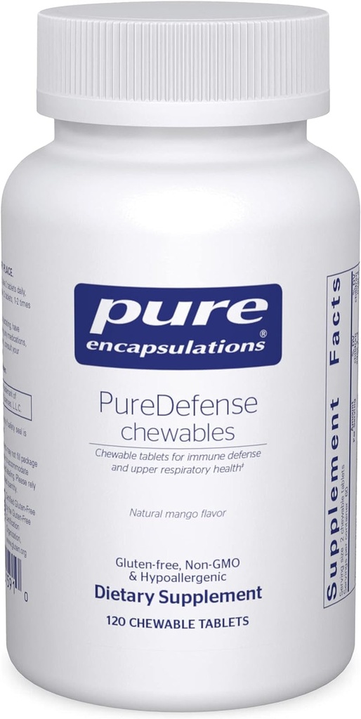 Pure Encapsulations Puredefense Chewables | Hypoallergenic Dietary Supplement Fo