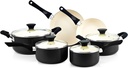 Cook N Home Pots and Pans Set Nonstick, 10 Piece Ceramic Cookware Sets, Kitchen