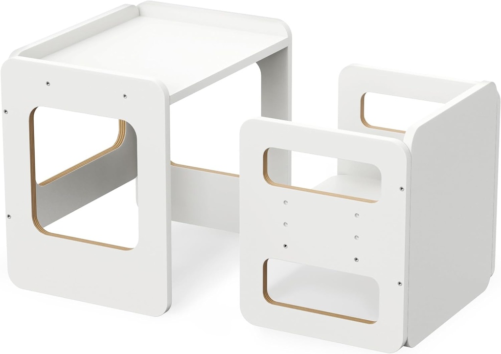 Tilhumt Montessori Weaning Table and Chair Set for Kids, Toddler Table and Chair