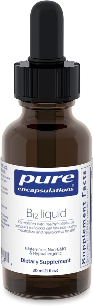 Pure Encapsulations B12 Liquid | 1,000 Mcg Vitamin B12 (Methylcobalam
