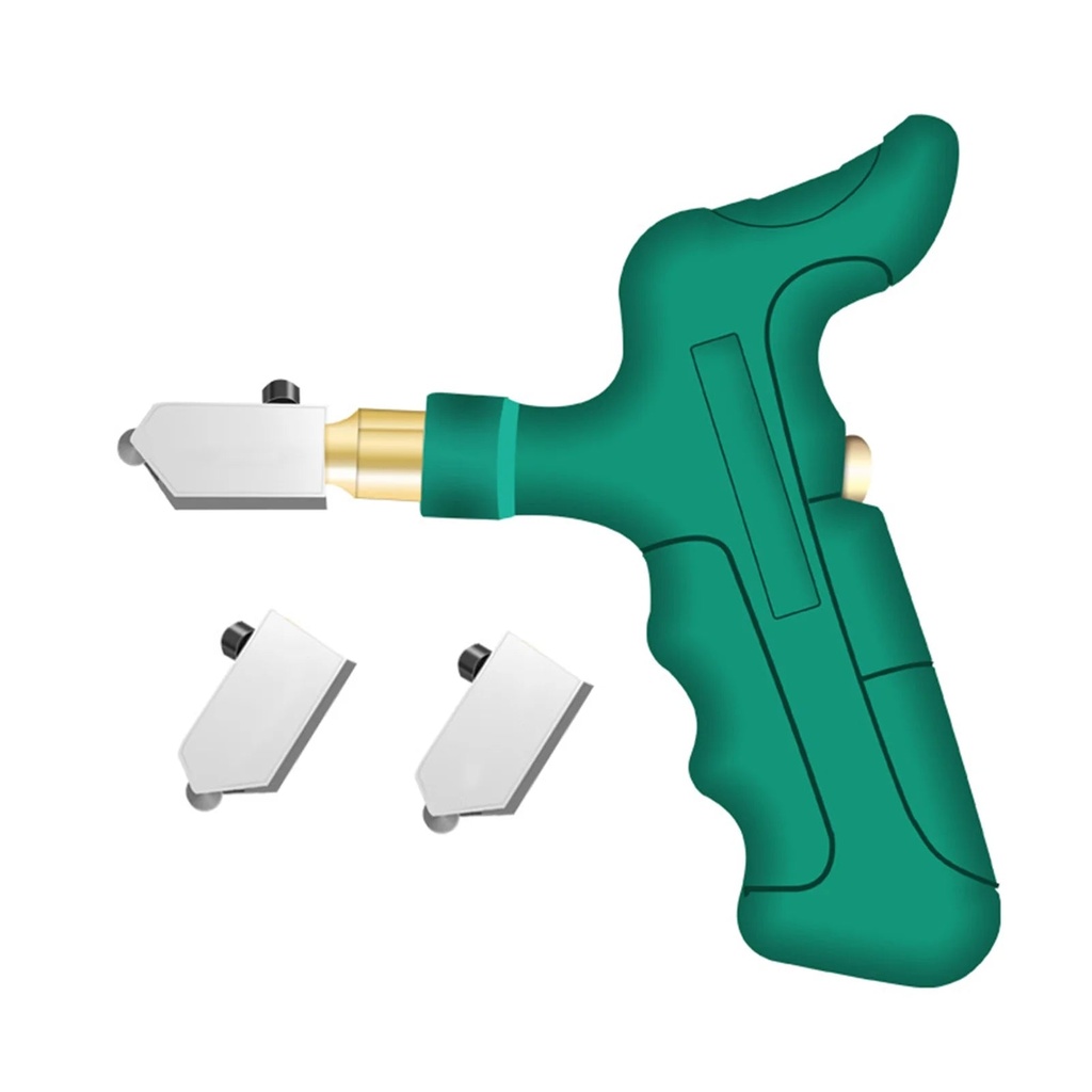 OWSOO Portable Manual Glass Hand-Held Cutter Ceramic Tile Glass Cutter Glass Cut with 2 H Eads
