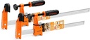 Jorgensen 2-Piece Steel Bar Clamp Set, Light Duty F-Clamp, 8-Inch & 12-Inch