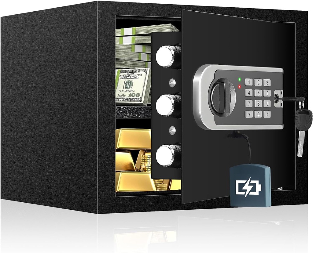 24.89 Cm (H) 1.2 Cuft Small Fire Proof Home Safe Box