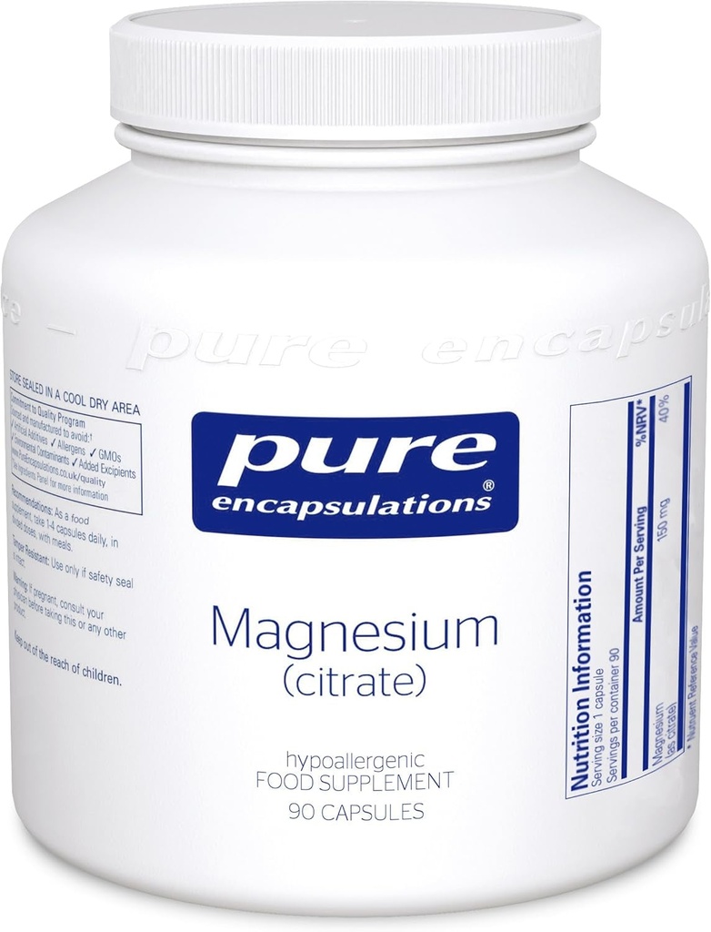 Pure Encapsulations - Magnesium (Citrate) - Hypoallergenic Supplement Supports N