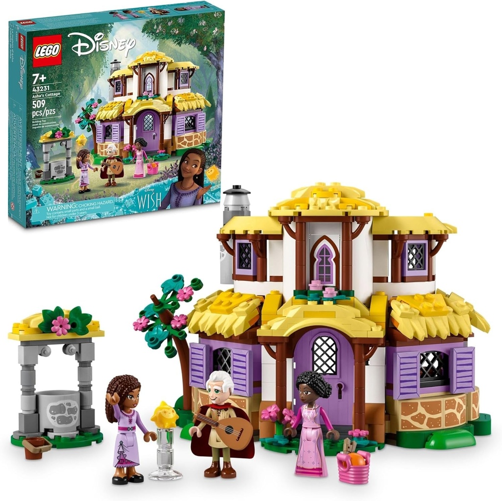 LEGO Disney Wish: Asha’S Cottage 43231 Building Toy Set, a Cottage for Role-Play