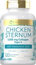 Carlyle Chicken Sternum Cartilage Collagen | Type II 3000Mg | 120 Capsules | Wit