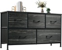 WLIVE Dresser for Bedroom with 5 Drawers, Wide Chest of Drawers, Fabric Dresser,