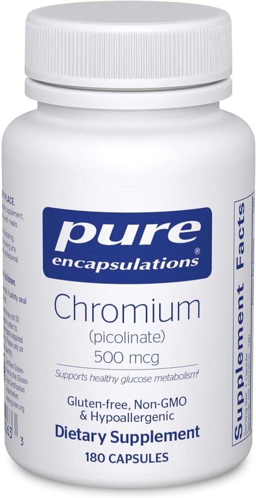 Pure Encapsulations Chromium (Picolinate) 500 Mcg - for Lipid & Carbohydrate Met