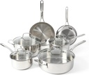 Martha Stewart Castelle 10 Piece 18/8 Stainless Steel Induction Safe Pots and Pa