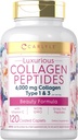 Carlyle Collagen with Vitamin C | 6000Mg | 120 Caplets | Multi Collagen Peptide