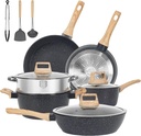 12Pcs Pots and Pans Set Non Stick Kitchen Cookware Sets Induction Cookware Nonst