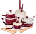 Greenpan Rio Healthy Ceramic Nonstick 16 Piece Cookware Pots and Pans Set, Pfas-