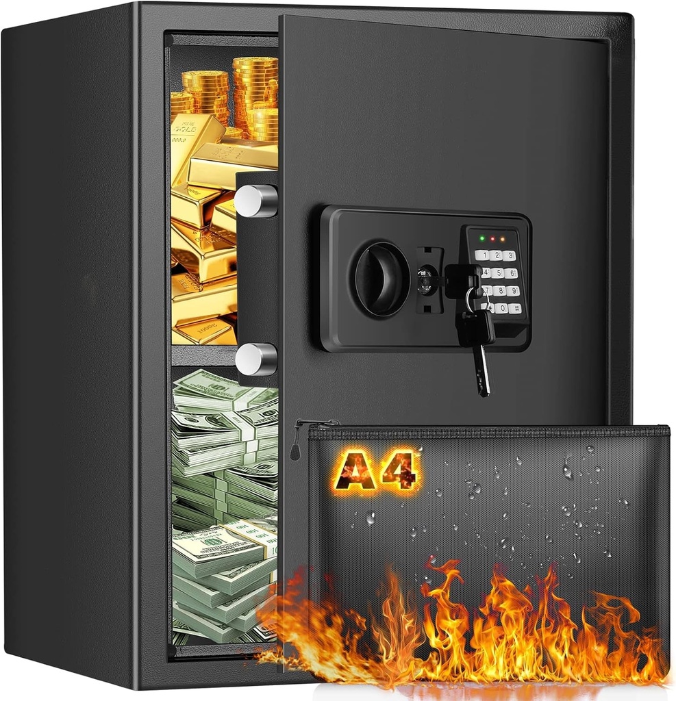 2.5 Cubic Large Sturdy Safe Box Fireproof Waterproof, Anti-Theft Fireproof Safe