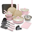 Greenlife Soft Grip Healthy Ceramic Nonstick 18 Piece Kitchen Cookware Pots And