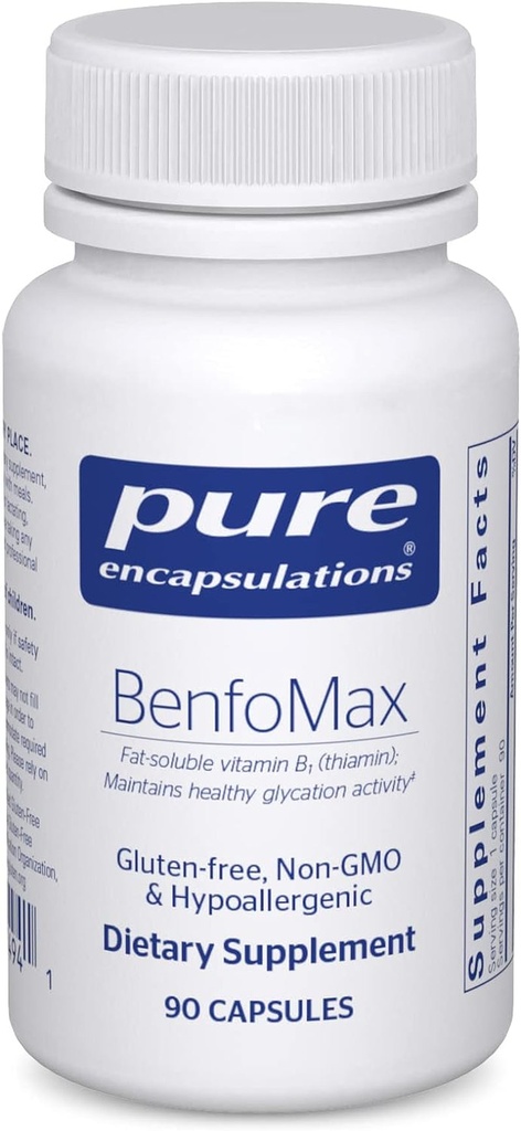 Pure Encapsulations Benfomax 90'S - 200 Mg Benfotiamine - Vitamin B1 Thiamin Sup