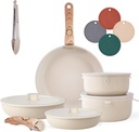 15 Piece Caannasweis Pots and Pans Set, Nonstick Cookware Sets Detachable Handle