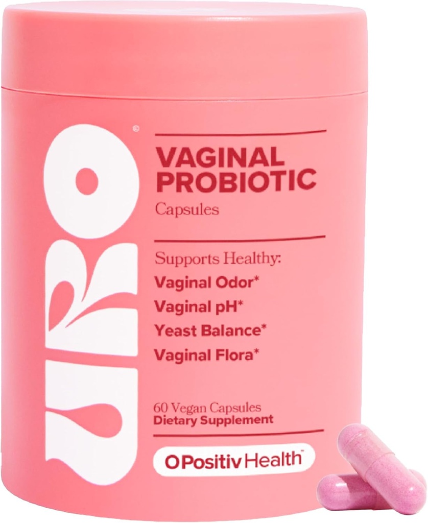 URO Vaginal Probiotics for Women Ph Balance with Prebiotics 60 Count (Pack of 1)