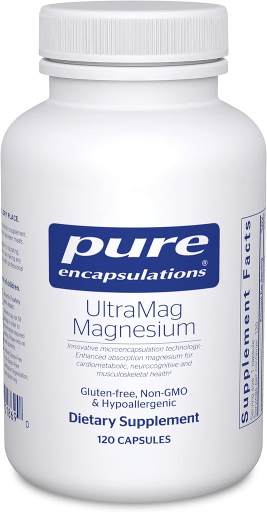 Pure Encapsulations Ultramag Magnesium - Superior Absorption - Bone & Muscle Sup