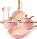 Pans and Pots Set Nonstick - YIIFEEO 16 PCS Granite Non Stick Induction Cookware