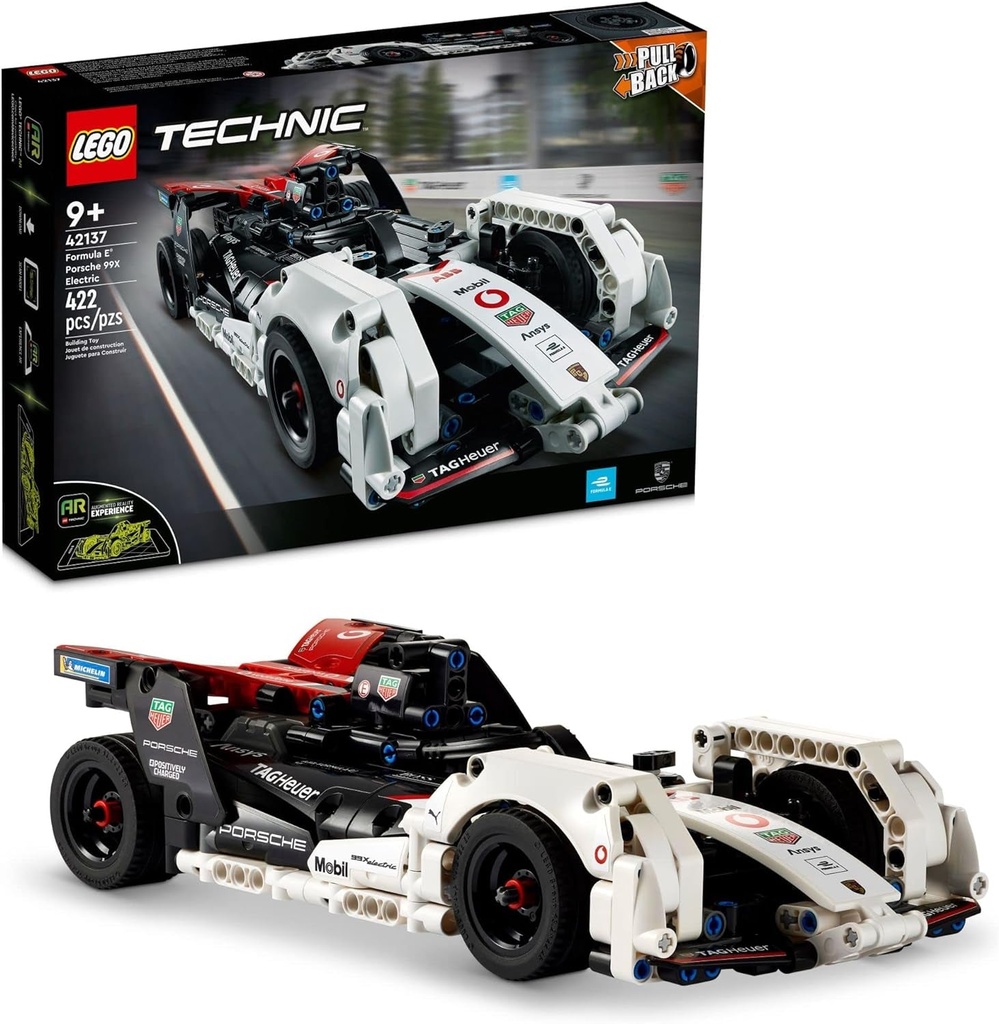 LEGO Technic Formula E Porsche 99X Electric 42137 Set - Pull Back Toy Champion R