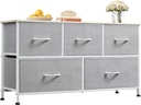 WLIVE Dresser for Bedroom with 5 Drawers, Wide Chest of Drawers, Fabric Dresser,