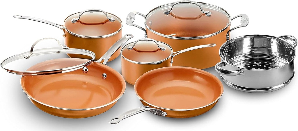 Gotham Steel 10-Piece Kitchen Set with Non-Stick Ti-Cerama Coating by Chef Danie