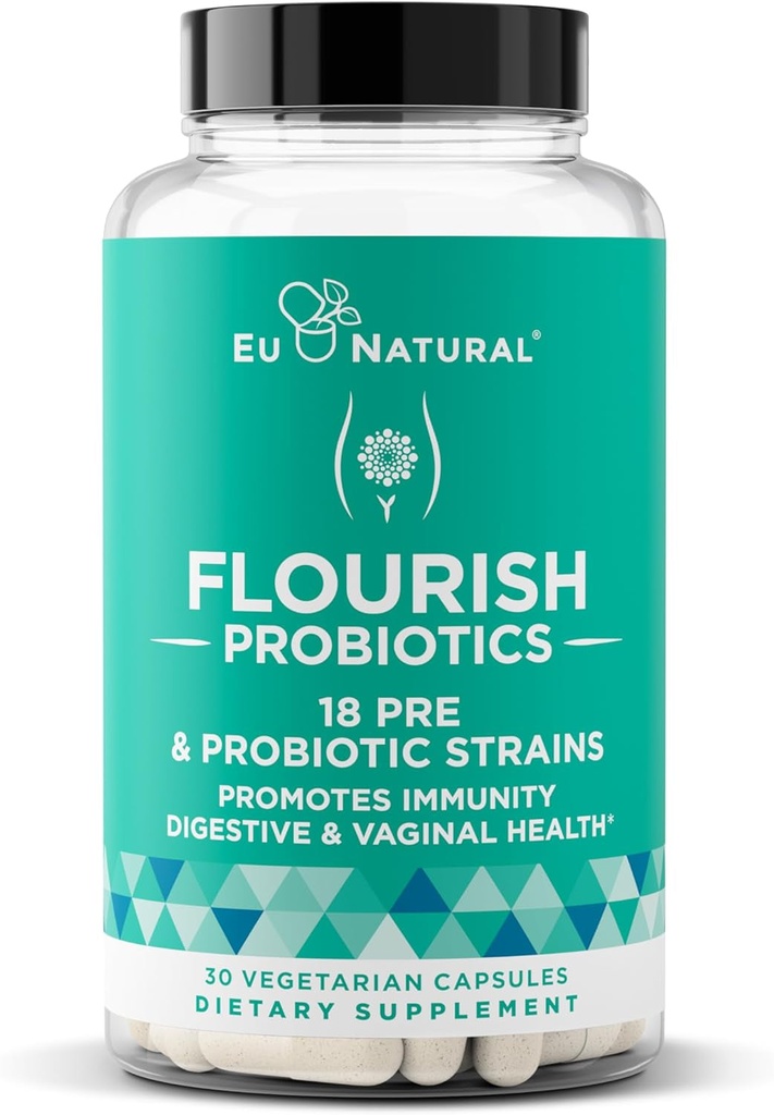Flourish Probiotics + Prebiotics for Women – Gut and Digestion,30 Capsules