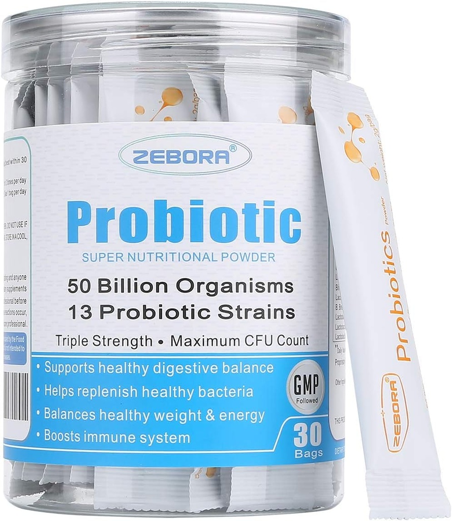 ZEBORA Probiotics for Women, Men and Kids 30 Packets