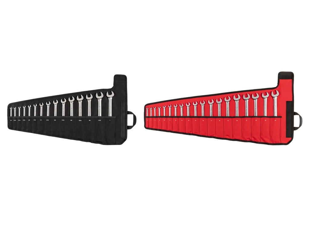 TEKTON Flex Head 12-Point Ratcheting Combination Wrench Set with Pouch, 34-Piece (1/4-1 In., 6-24 Mm) | WRC95405