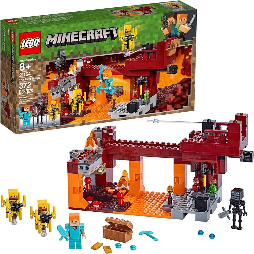 LEGO Minecraft the Blaze Bridge 21154 Building Kit (370 Pieces)
