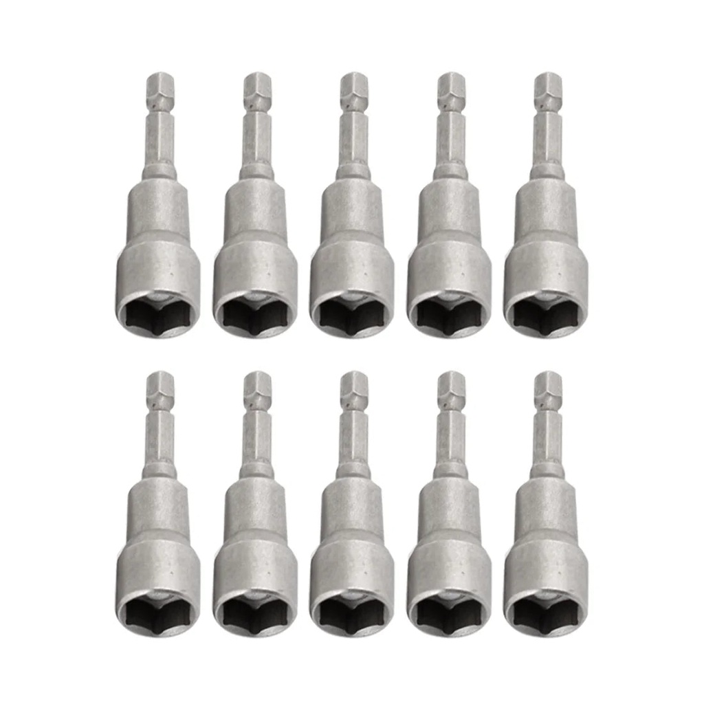 Unique Bargains 10 X Chrome Vanadium 13Mm Magnetic Power Hex Nut Setters Driver Bits