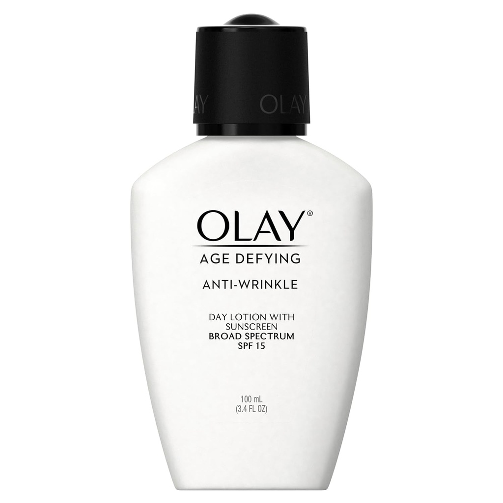 Olay Face Moisturizer Age Defying, Anti-Wrinkle Day Lotion with Sunscreen, Broad