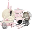 Greenlife Soft Grip Healthy Ceramic Nonstick 16 Piece Kitchen Cookware Pots And