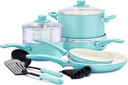 Greenlife Soft Grip Healthy Ceramic Nonstick 12 Piece Cookware Pots and Pans Set