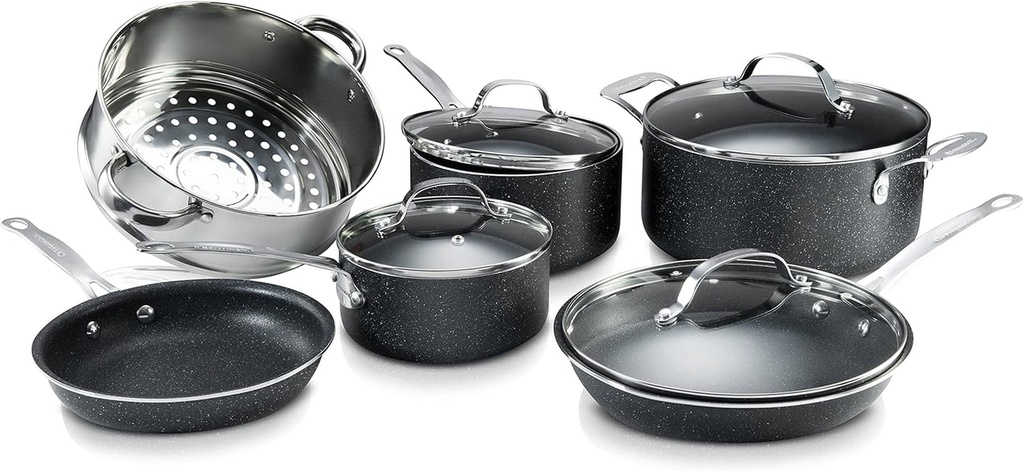 Granitestone Original 10 Piece Nonstick Cookware Set, Scratch-Resist