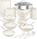 Gotham Steel 20 Pc Ceramic Pots and Pans Set Non Stick, Kitchen Cookware Sets, P