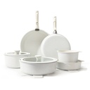 Sensarte Nonstick Pots and Pans Set with Detachable Handle, 8Pcs Cooking Pots An