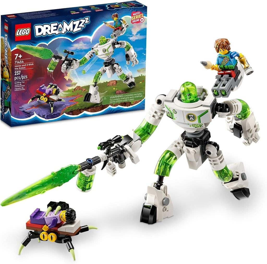 LEGO Dreamzzz Mateo and Z-Blob the Robot 71454 Building Toy Set, 2-In 1 Build Tr