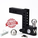 Adjustable Trailer Hitch Ball Mount - 6" Drop Hitch for 2" Receiver - Premium He